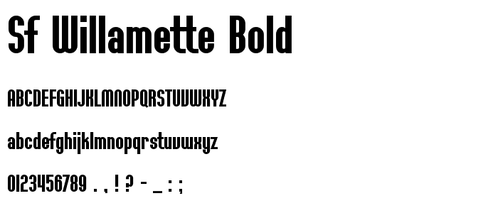 SF Willamette Bold font